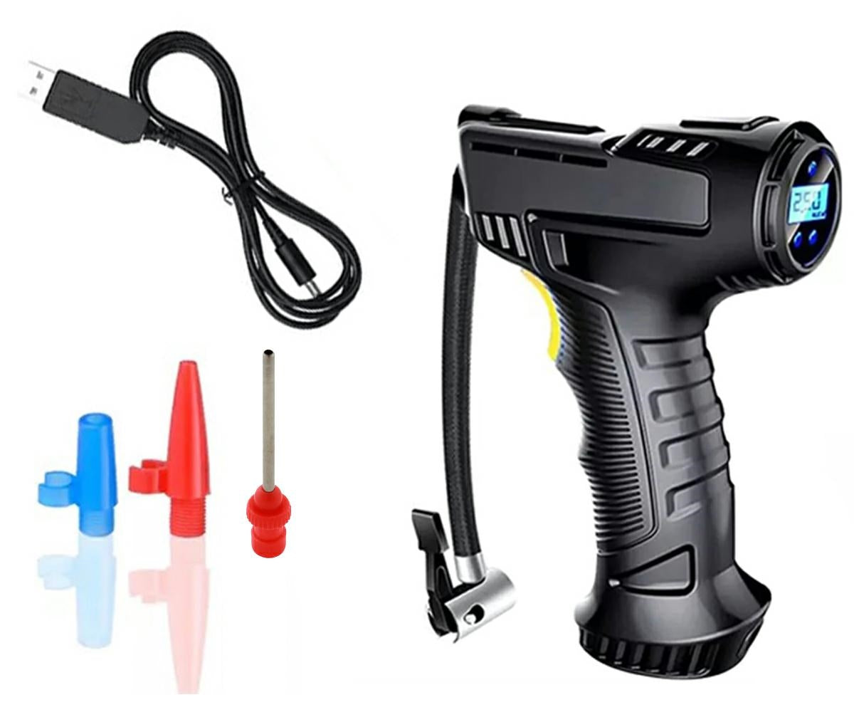 Compresor portabil, Zola®, 120W, ecran digital, negru, duze de umflare incluse Compresor portabil, Zola®, 120W, ecran digital, negru, duze de umflare incluse